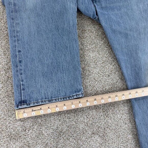 Levis 501 Jeans Mens 38x30 Blue Original Straight Button Fly Whiskered Workwear - Picture 11 of 11